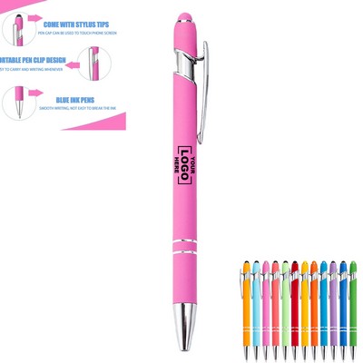 Metal Push Touch Screen Aluminum Barrel Pen Ballpoint