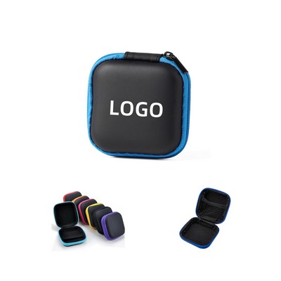 Square EVA Earbuds Case Storage Pouch