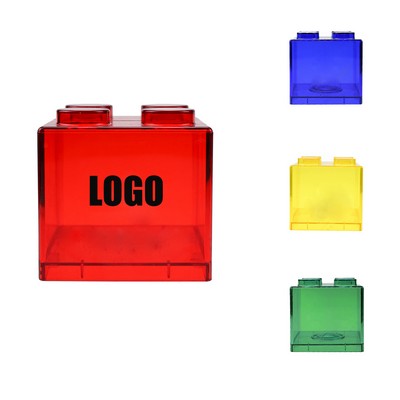 Transparent Building Block Piggy Bank
