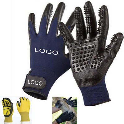 Pet Grooming Gloves Bathing Hair Remover Brush for Cat Dog Horses