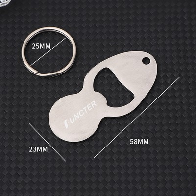 Portable Stainless Steel Quarter Holder Keychain Shopping Trolley Tokens