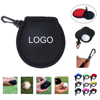 Golf Ball Cleaning Pouch With Hook Clip