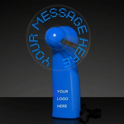 Customizable Message Mini Handheld Portable LED Fan