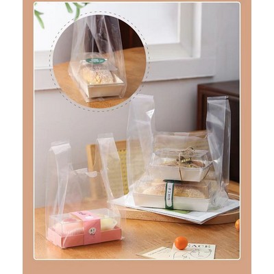 12"x14" 2.4mil PE Merchandise Shopping Bags Plastic Vest Bag W/Handle & Gusset