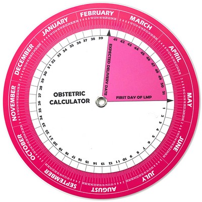 4.7-Inch Plastic Obstetric Pregnancy Wheel Calculator