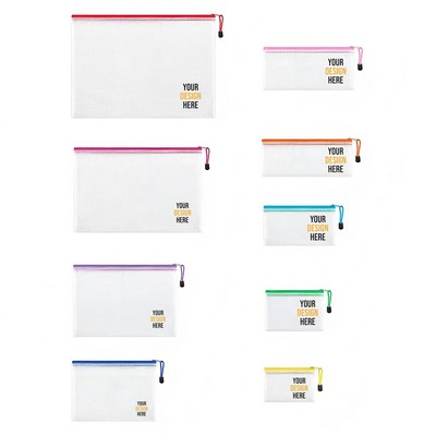 9-Pack Waterproof Zipper Document Bag Set In 8 Sizes