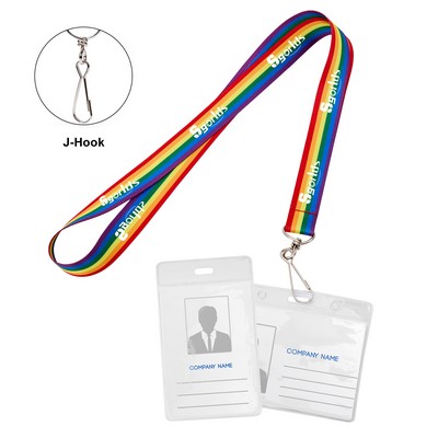 3/4" Lanyard with Badge Pouch