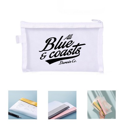 Frosted Zip Stationery Bag