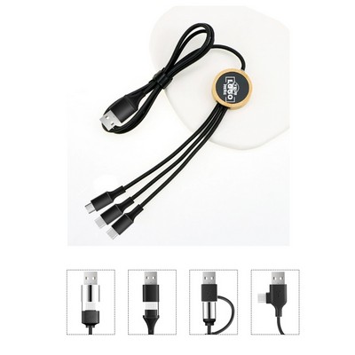 Bamboo Triple Charging Cable