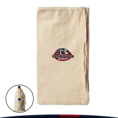 Nibi Cotton Drawstring Wine Bag