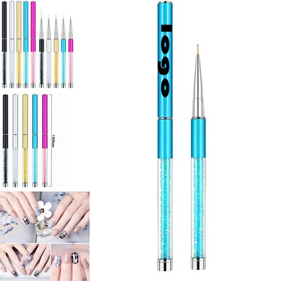 Diamond Handle Nail Art Liner Brush Set – 3 Piece, Fine Detail & Striping, Customizable