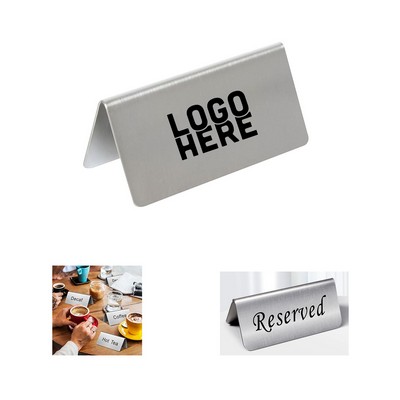 Stainless Steel Table Sign