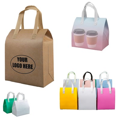 Dual Cup Beverage Aluminum Foil Insulated Bag