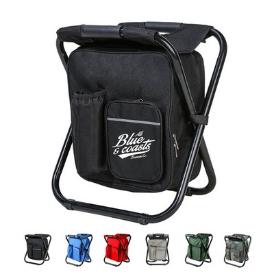 Outdoor Stool with Cooler Backpack