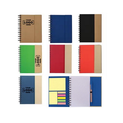 70-Page Magnetic Notebook Set - Includes Eco Sticky Notes