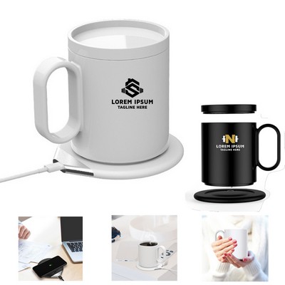 2" 1 Mug Warmer Beverage Heater With Wireless Qi Charger