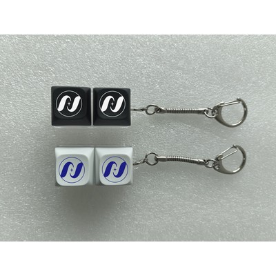 Two Key Keyboard Fidget Toys Keyboard Clicker Keychain