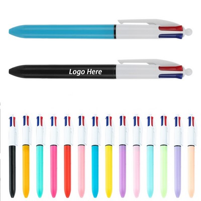 4-Color Retractable Medium Ballpoint Pens (1.0mm)