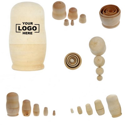 Exquisite Wooden Russian Nesting Dolls - Customizable Matryoshka Set