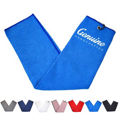 Waffle Weave Golf Towel