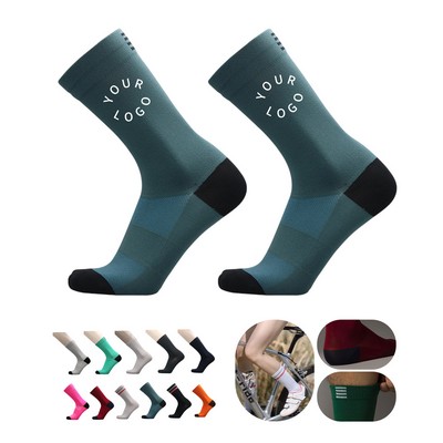 100% Woven Premium Cotton Athletic Crew Socks