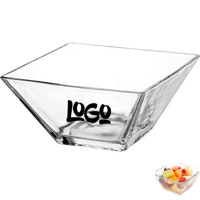 9oz Clear Glass Square Bowl