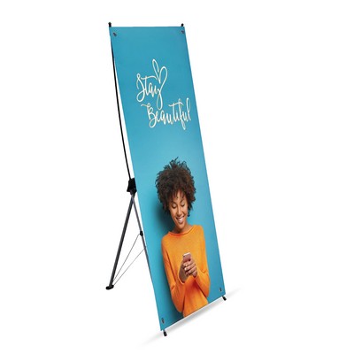 24" x 63" Adjustable X Banner Kit - 10 oz Vinyl
