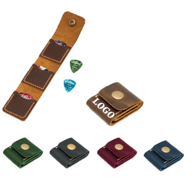 3-Pack Pu Leather Guitar Pick Holder