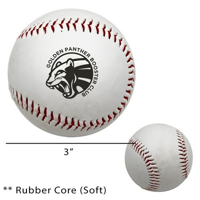 Durable Synthetic Leather Baseball ? Rubber Core