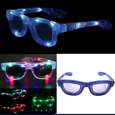 Square Led Party Glasses With 10 Bright Leds And 3 Lighting Modes 6"