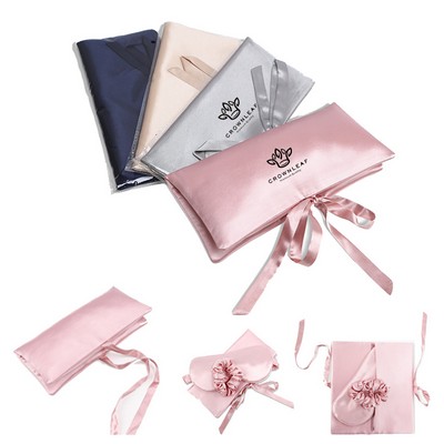 Ladies Packaging Fabric Gift Satin Envelope Dust Bag Pillow Eye Mask Scrunchie Set