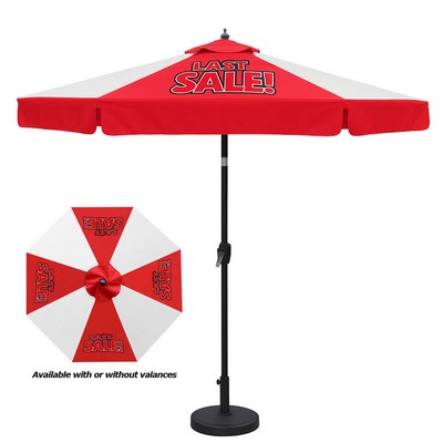 9' Deluxe Heavy Duty Aluminum Market Umbrella w/ Crank Lift And Tilt ( Dye Sublimation )