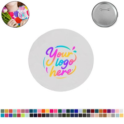 3" Custom Round Metal Brooch Badge