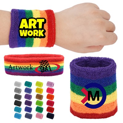 Rainbow Absorbing Sweat Wristband