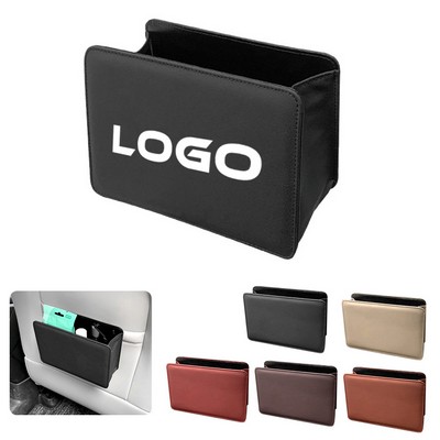 Multi Functional Car Storage Organizer Foldable Vehicle Storage Box PU Leather