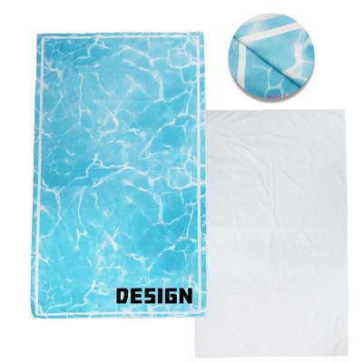 30" x 60" Quick-Dry Microfiber Sublimation Beach Towel