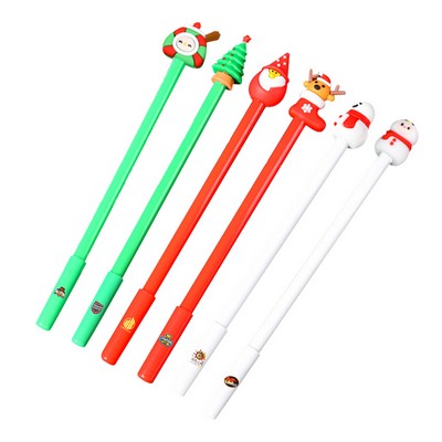 5pcs Smooth Christmas Gel Pens for Creative Writing