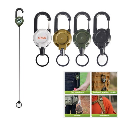 Tactical Retractable Steel Wire Keychain