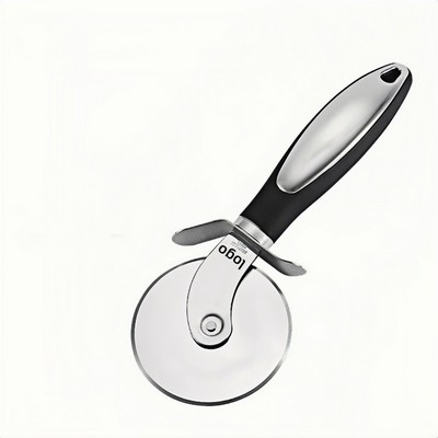 Stainless Steel Pizza Cutter and Peel Set with Ergonomic Handle for Home Kitchens