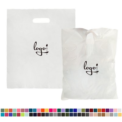 Die Cut Soft PE Plastic Handle Shopping Reusable Tote Bag