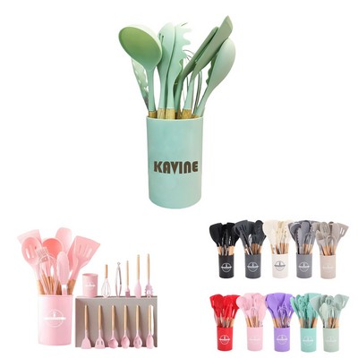 Silicone Cooking Utensils Set Kitchen tool kits 12 pcs