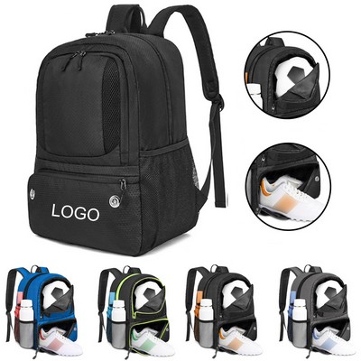 Soccer Backpack with Ball Holder and Shoe Compartment
