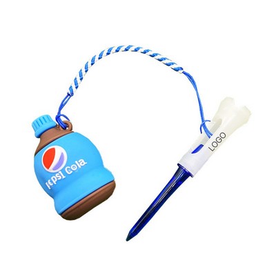 Golf Tee Cartoon Keychain Anti Lost Golf Ball Tee Holder Accessory