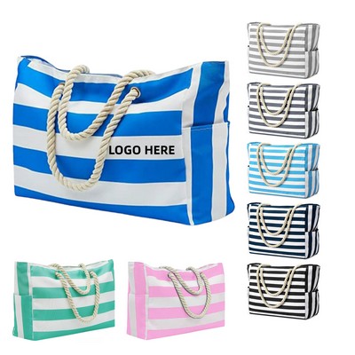 Large Canvas Beach Tote Bag