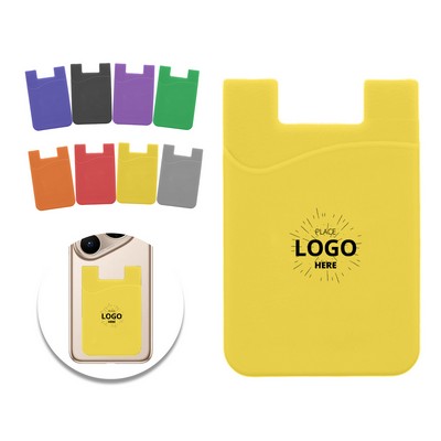 Single-Layer Silicone Card Holder Phone Wallet Back Sticker