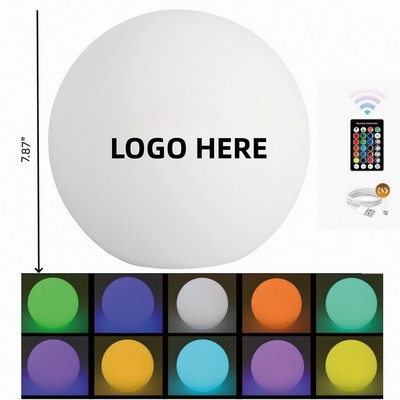 8" Round Rechargeable Table Lamp