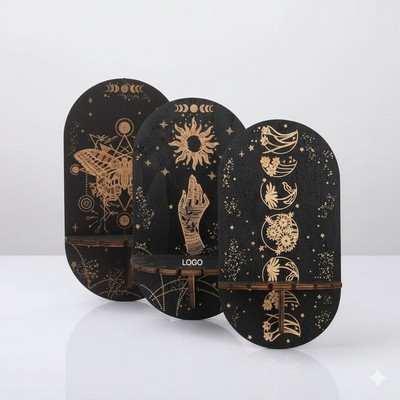 Wooden Wall Shelf Bohemian Crystal Display Rack Wall Hanging Storage Stand Home Decorative Organizer