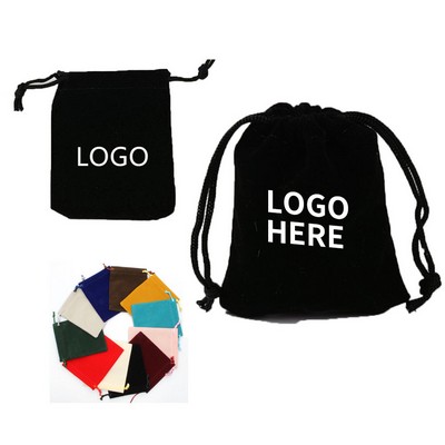 Flocked Velvet Jewelry Pouches