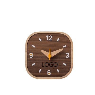 Black Walnut Solid Wood Silent Desktop Clock
