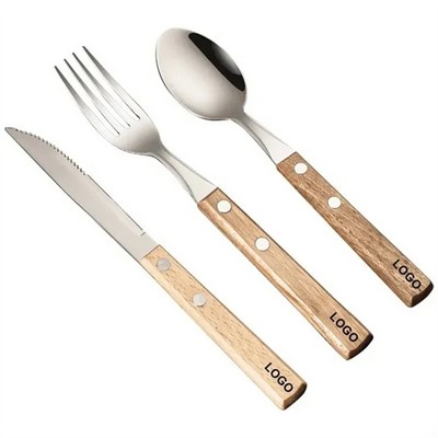 Wooden handle Stainless Steel Utensils